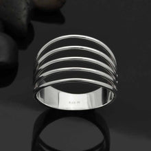 Load image into Gallery viewer, Sterling Silver Five Wire Ring: Size 8

