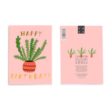 Load image into Gallery viewer, ZIG ZAG CACTUS - Birthday Card
