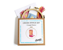 Load image into Gallery viewer, Cowgirl Boots Cross Stitch Kit
