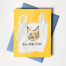 Load image into Gallery viewer, Thank You Cat Bag - Risograph Card
