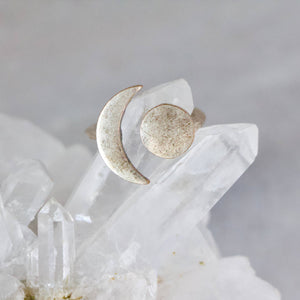 Silver Crescent Ring 