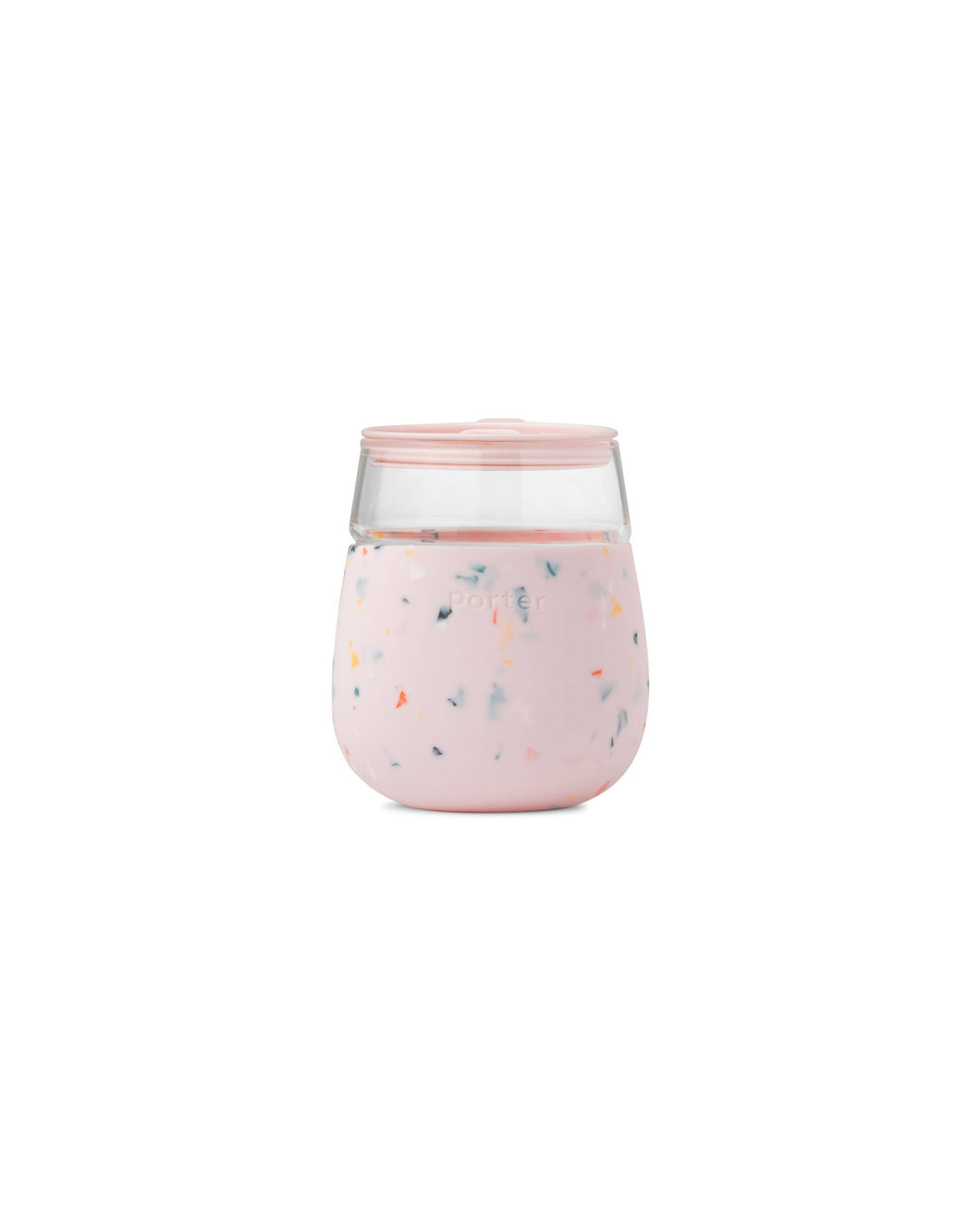 Porter Wine & Drink Glass Cup with Silicone Wrap- Terrazzo