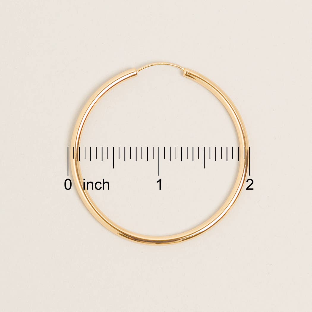 L-14K Gold Dipped Endless Hoop Earrings