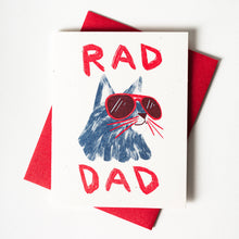 Load image into Gallery viewer, Rad Dad - Risograph Card
