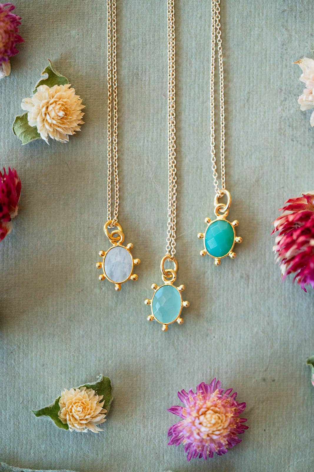 Aqua Chalcedony Sun | Endless Summer Necklace