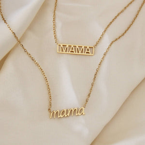 Mama Necklace - Silver / Mama (Script)