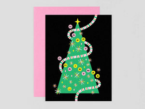 Happy Tree Christmas Card Holiday Card