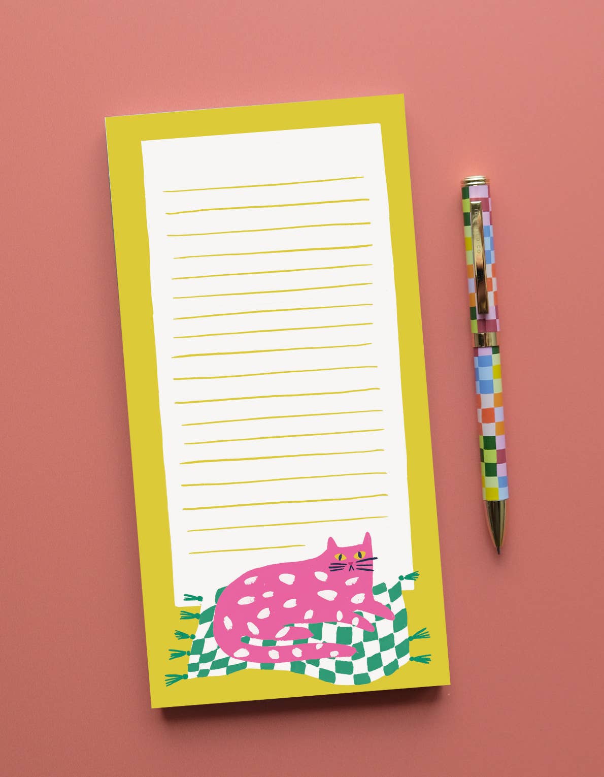 Kitty Magnetic Market List Notepad