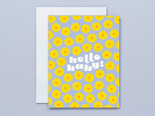 Load image into Gallery viewer, Hello Baby Flower Pattern New Baby Card
