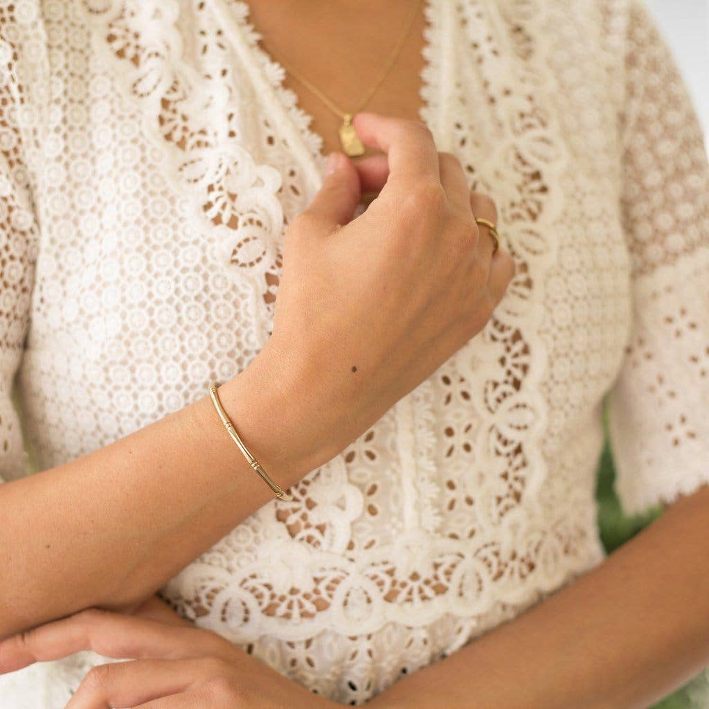 Bamboo Cuff: Rose Gold