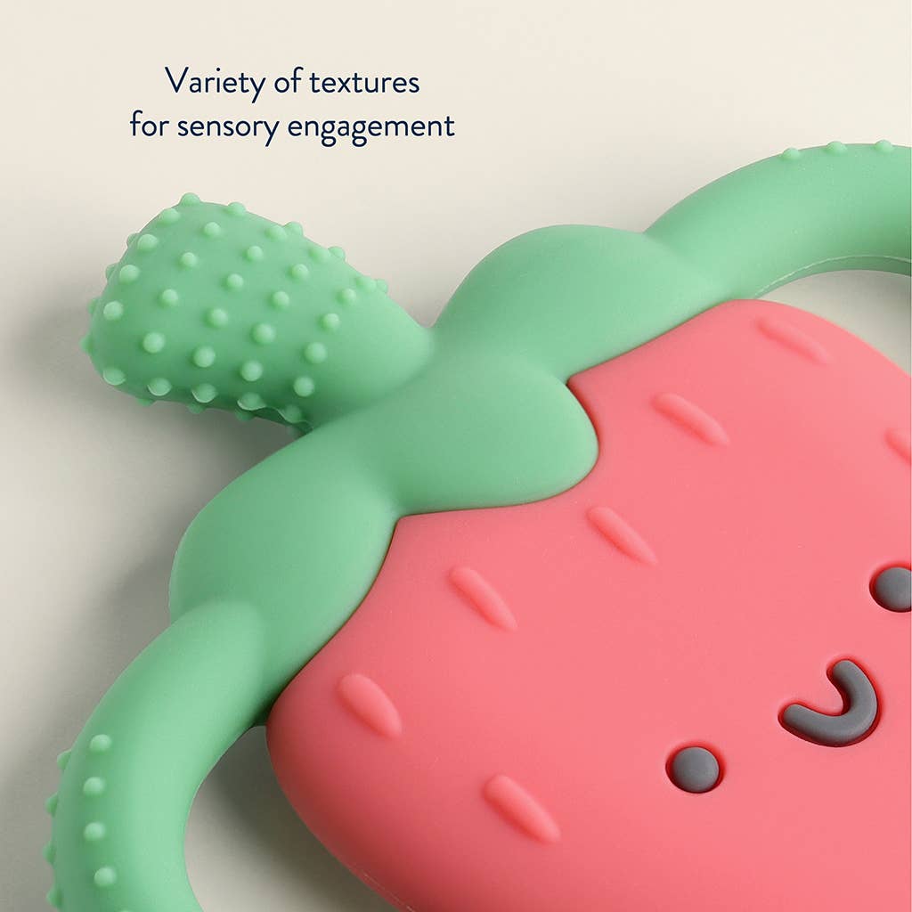 Strawberry Chew Crew® Silicone Teether