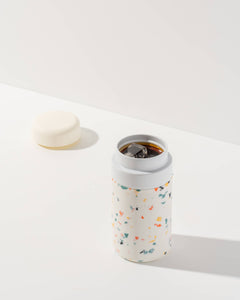 Insulated Ceramic Stainless Steel Coffee & Drink Bottle 12oz: Terrazzo Cream