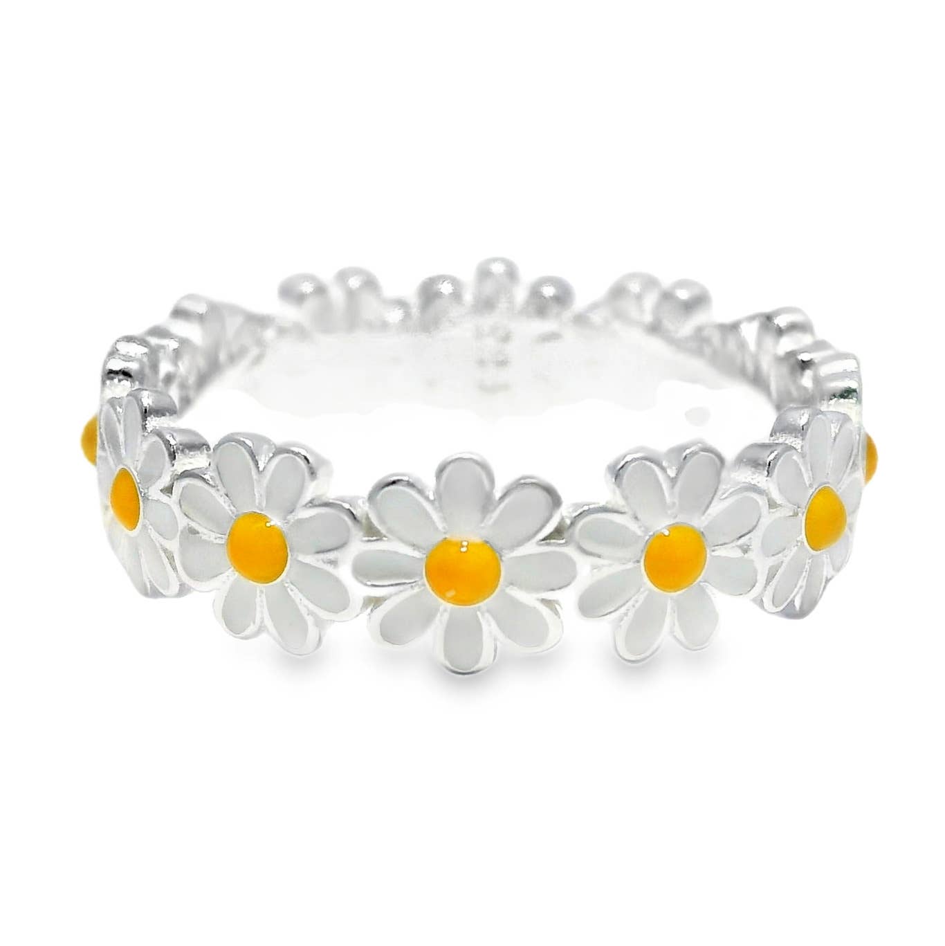 Enamel Daisy Ring