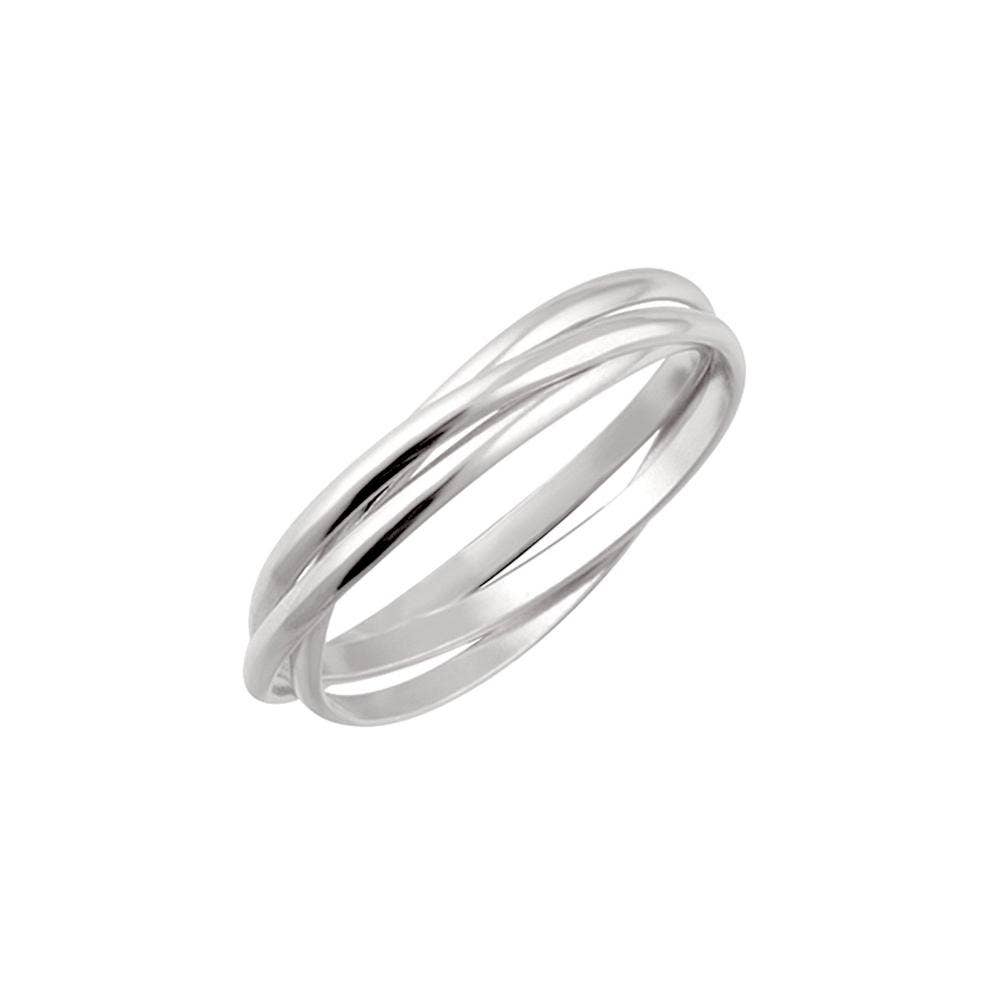 Interlocking Bands Fidget Ring: Silver