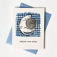 Load image into Gallery viewer, Forever Your Spoon - Risograph Card
