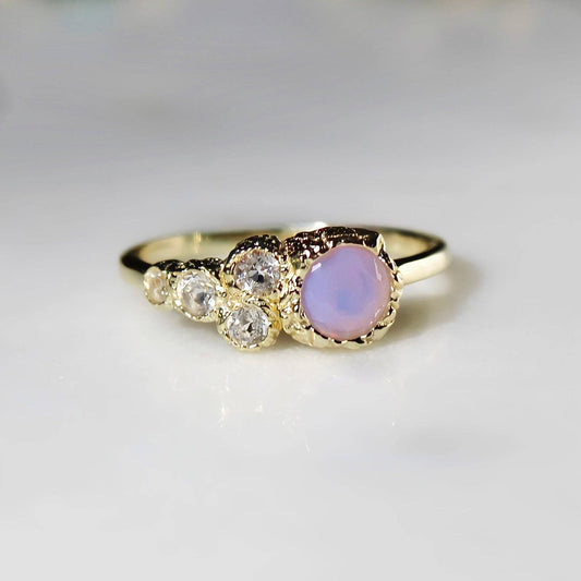 Opalite Topaz Cluster Ring: 8