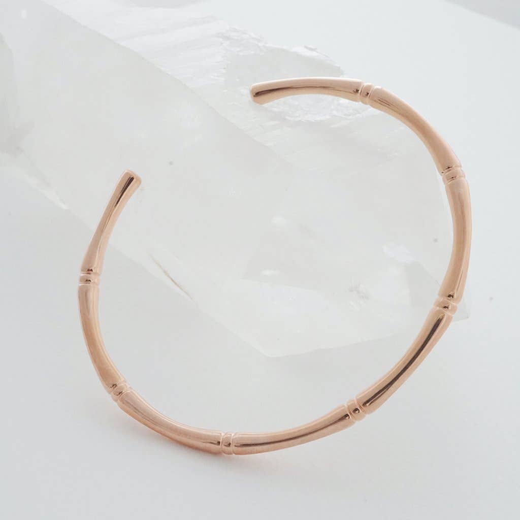 Bamboo Cuff: Rose Gold