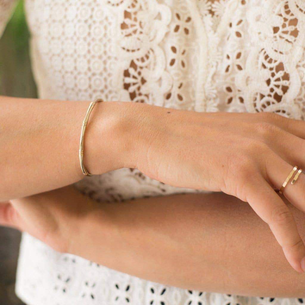 Bamboo Cuff: Rose Gold