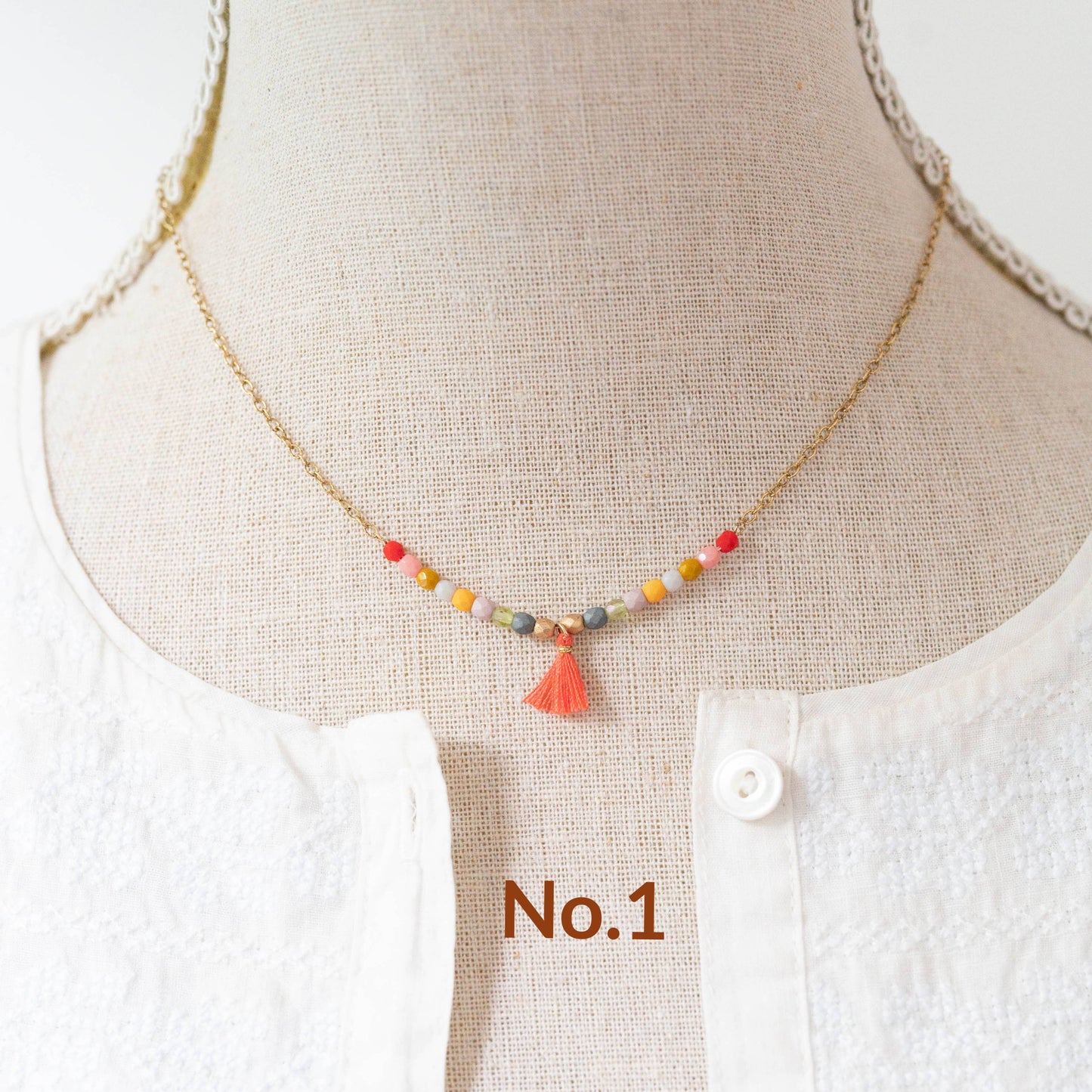 Dainty Tassel Necklace: 16”