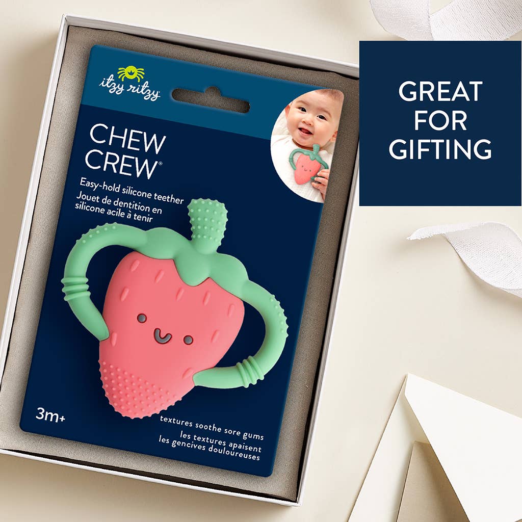 Strawberry Chew Crew® Silicone Teether