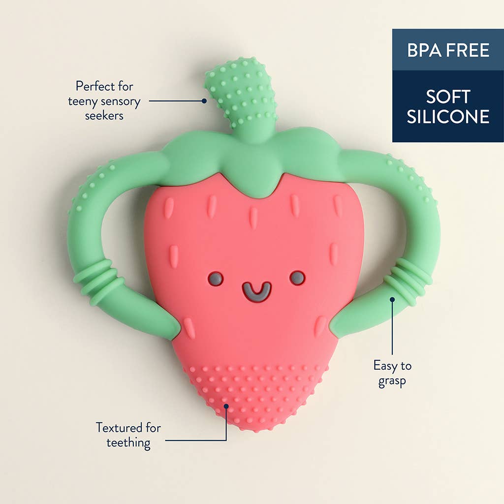 Strawberry Chew Crew® Silicone Teether