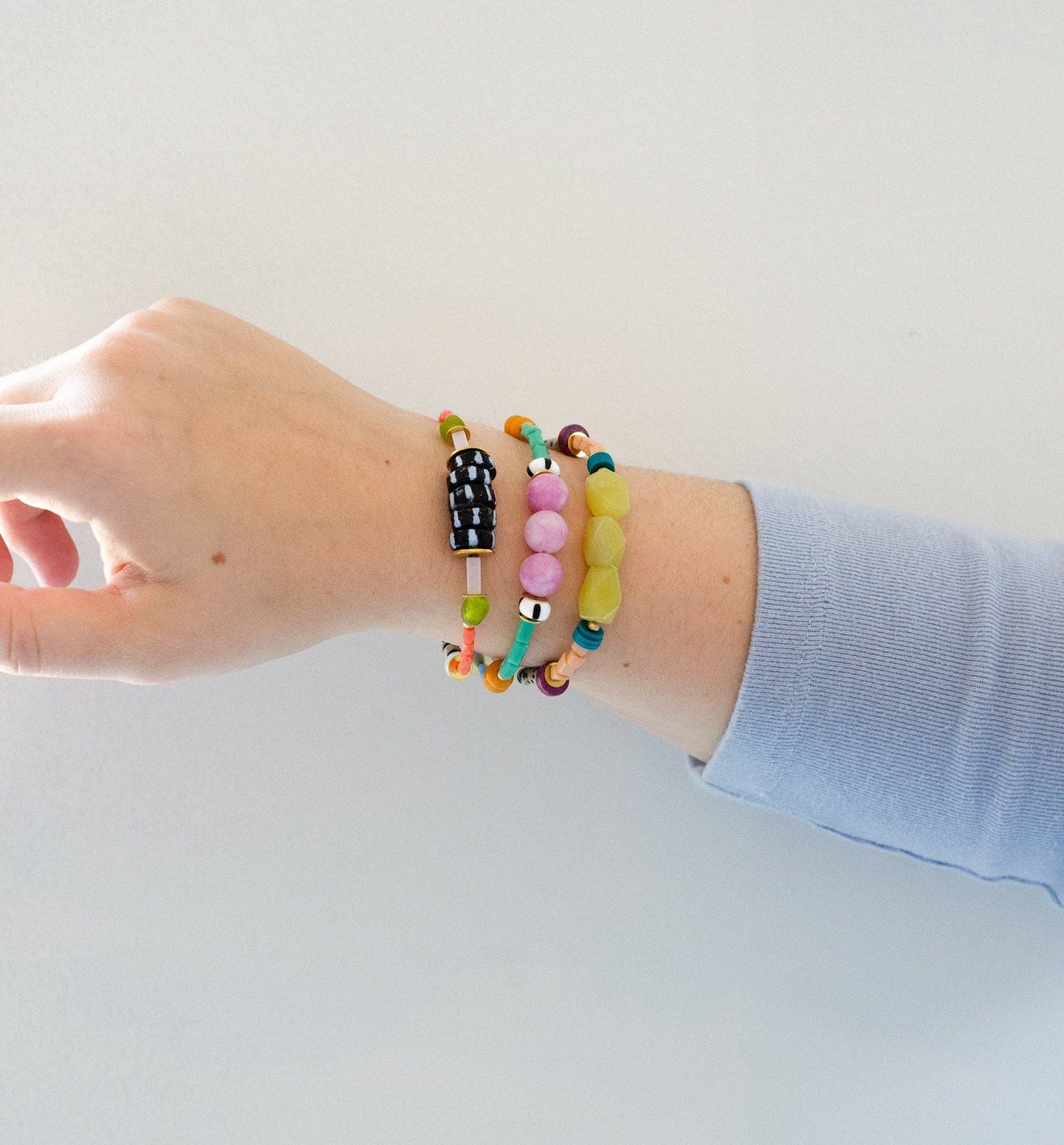 Zinnia - Colorful Beaded Stacking Bracelets