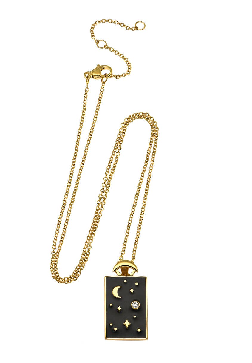 Big Sky Medallion Necklace in Gold