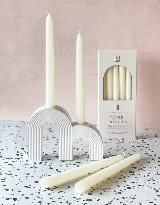 Natural White Taper Candles