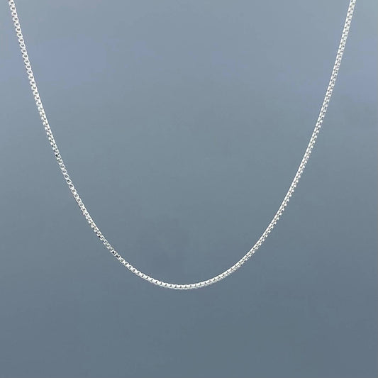 Sterling Silver .8mm Box Chain.: 16in