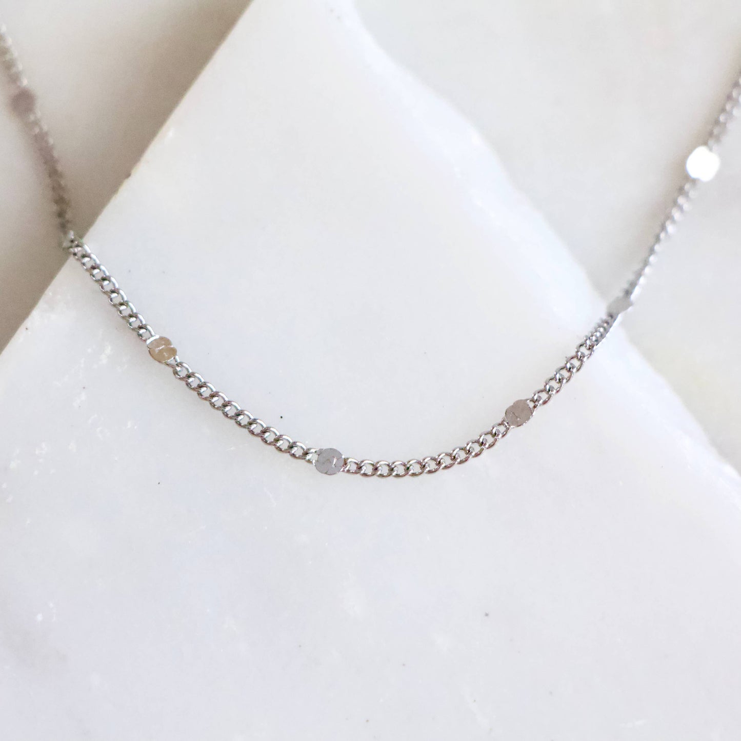 Just A Chain Necklace: 18 inches / Silver Curb Chain