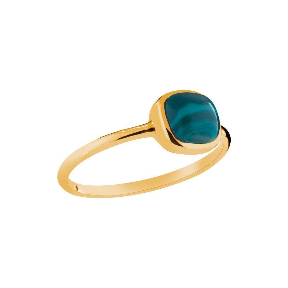 Square Malachite Ring