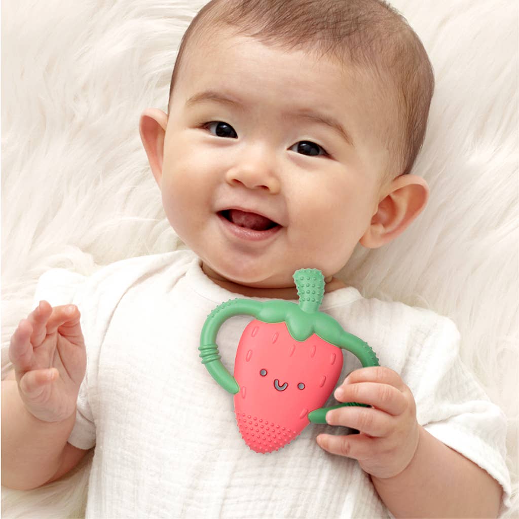 Strawberry Chew Crew® Silicone Teether