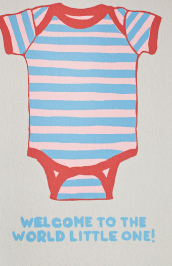 BABY ONESIE GREETING CARD