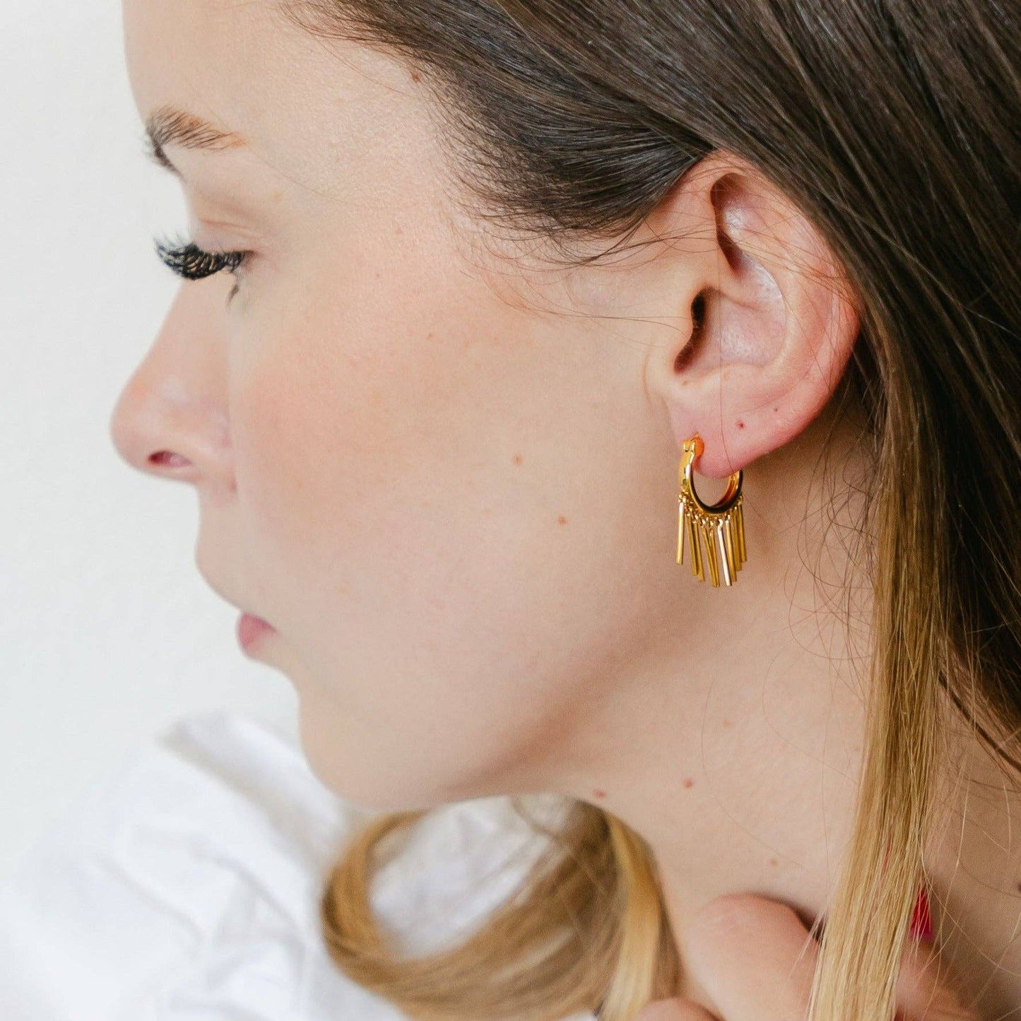 Fringe (With Benefits) Hoops: Gold