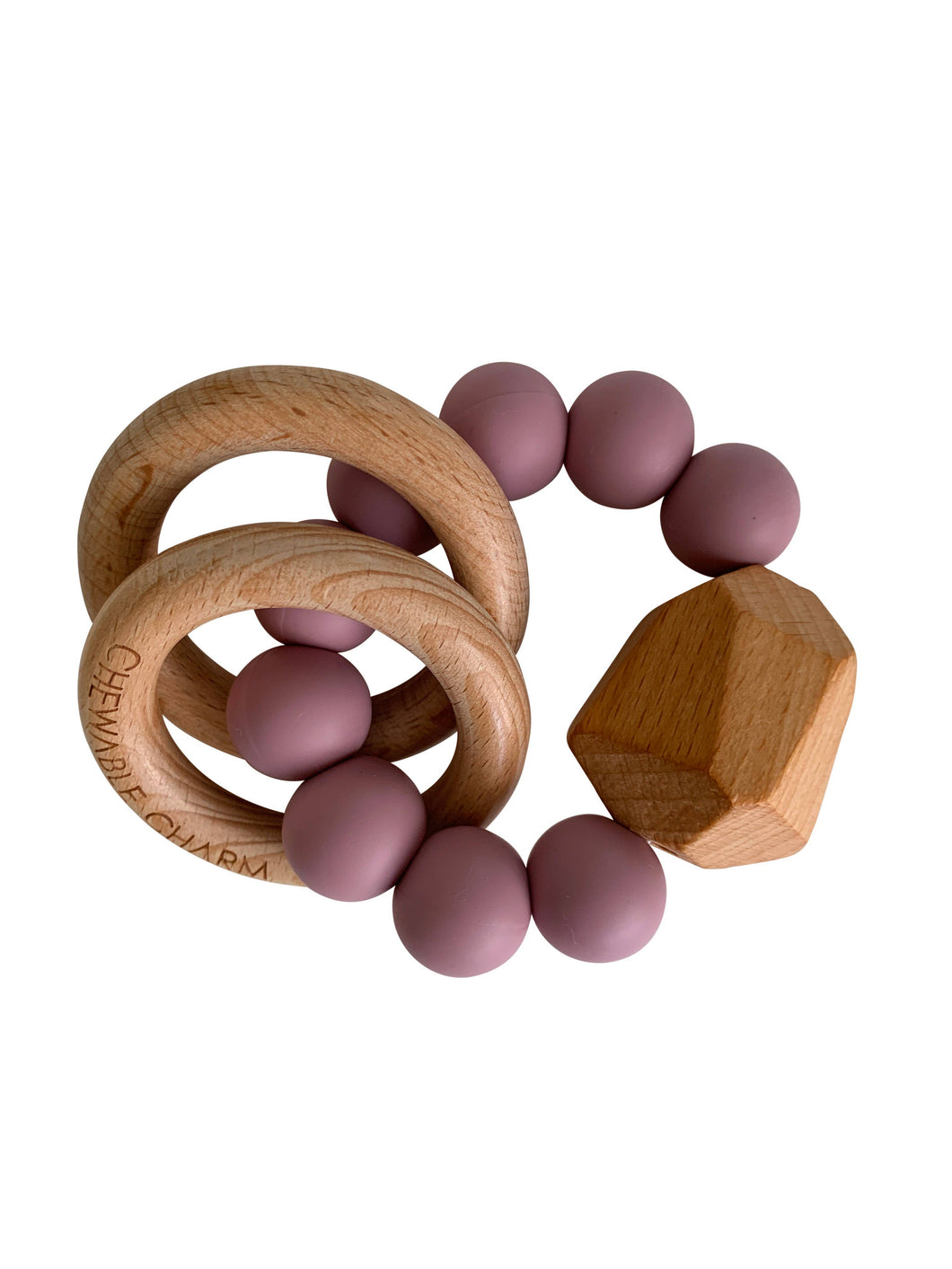 Hayes Silicone + Wood Teether - Liliac