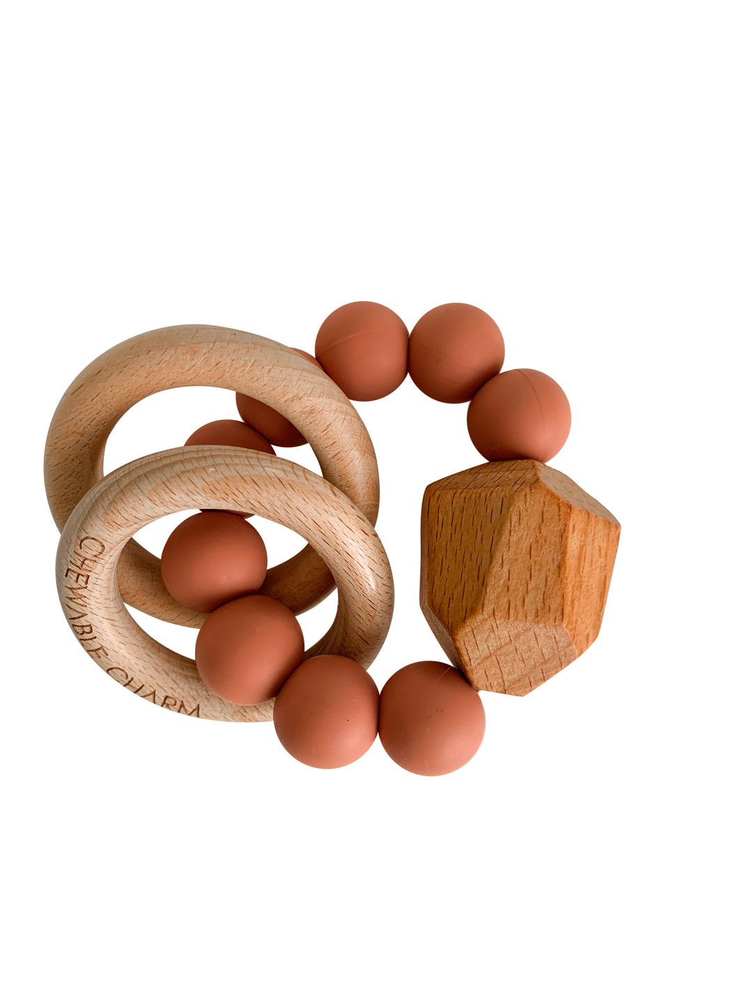 Hayes Silicone + Wood Teether - Zion Sand