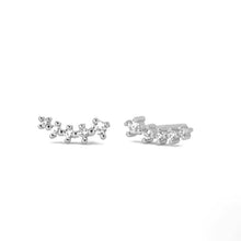 Load image into Gallery viewer, Silver Tully Micro Bar Studs
