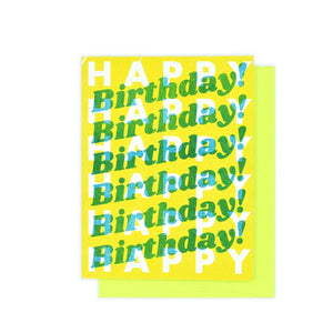 "Retro Repeats" Risograph Birthday Card