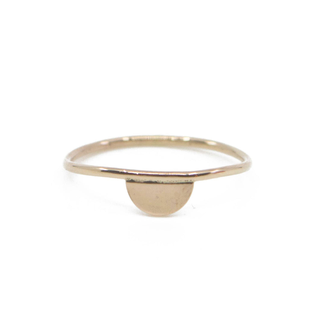 Dainty Half Moon Ring in 14k Gold Filled