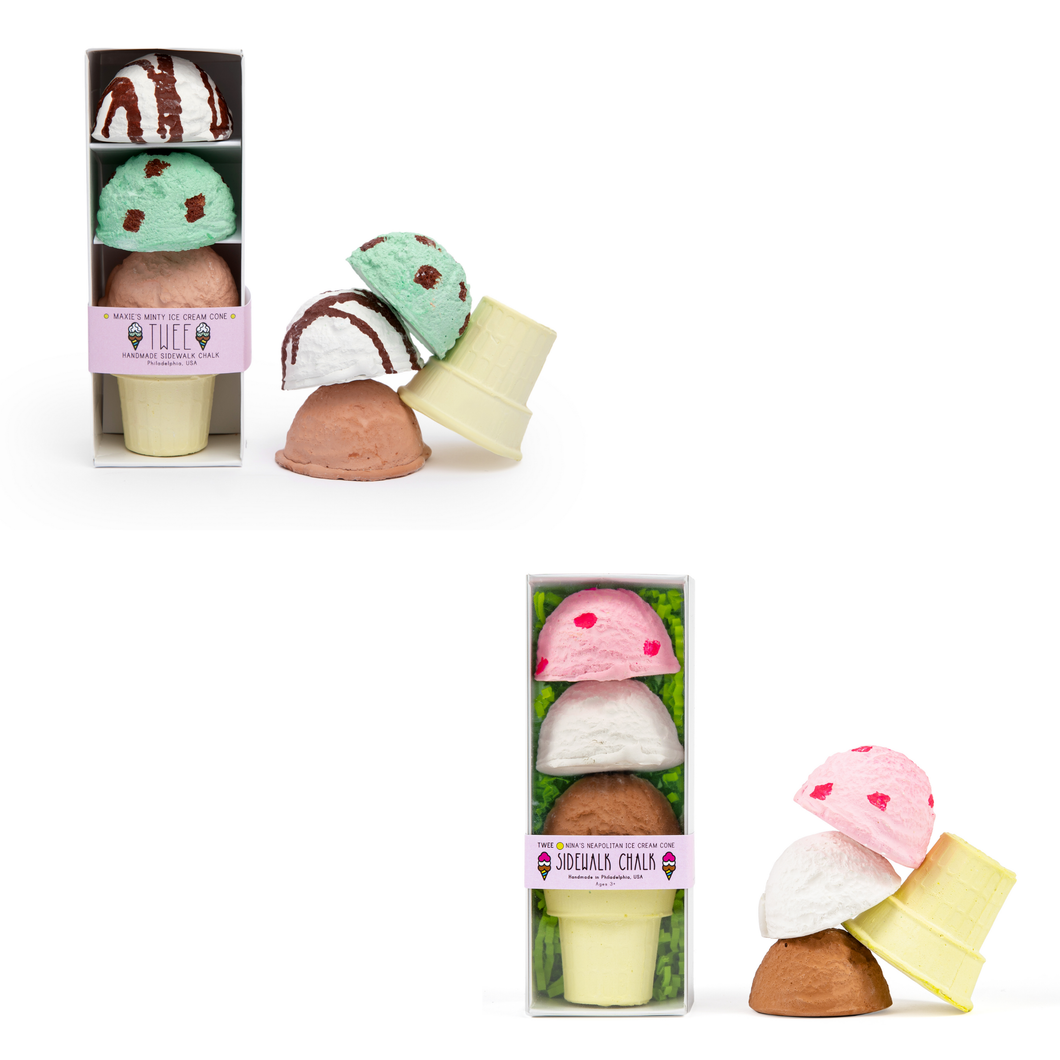 Ice Cream Cones Handmade Sidewalk Chalk