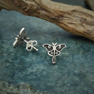 Luna Moth Post Earrings 9x10mm