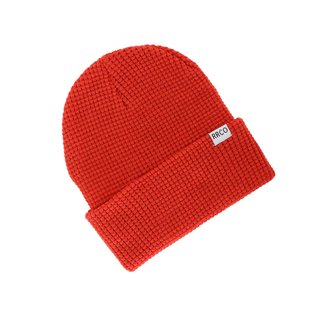 Waffle Beanie - Scarlet: Youth/Adult