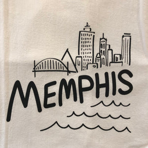Memphis Skyline Tea Towel
