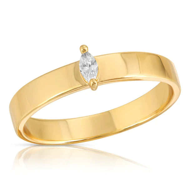 CZ Marquise Band- April