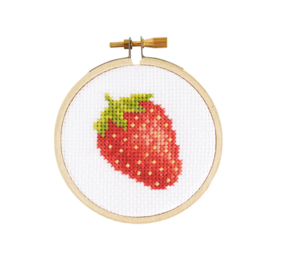 Strawberry- cross stitch kit