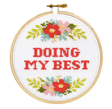 Load image into Gallery viewer, Doing My Best- cross stitch kit
