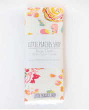 Load image into Gallery viewer, Little Peaches Burp Cloth
