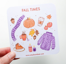 Load image into Gallery viewer, fall times sticker sheet
