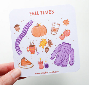 fall times sticker sheet