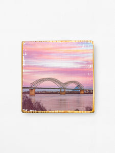Memphis Cotton Candy Skies (Bridge) - Wood Art